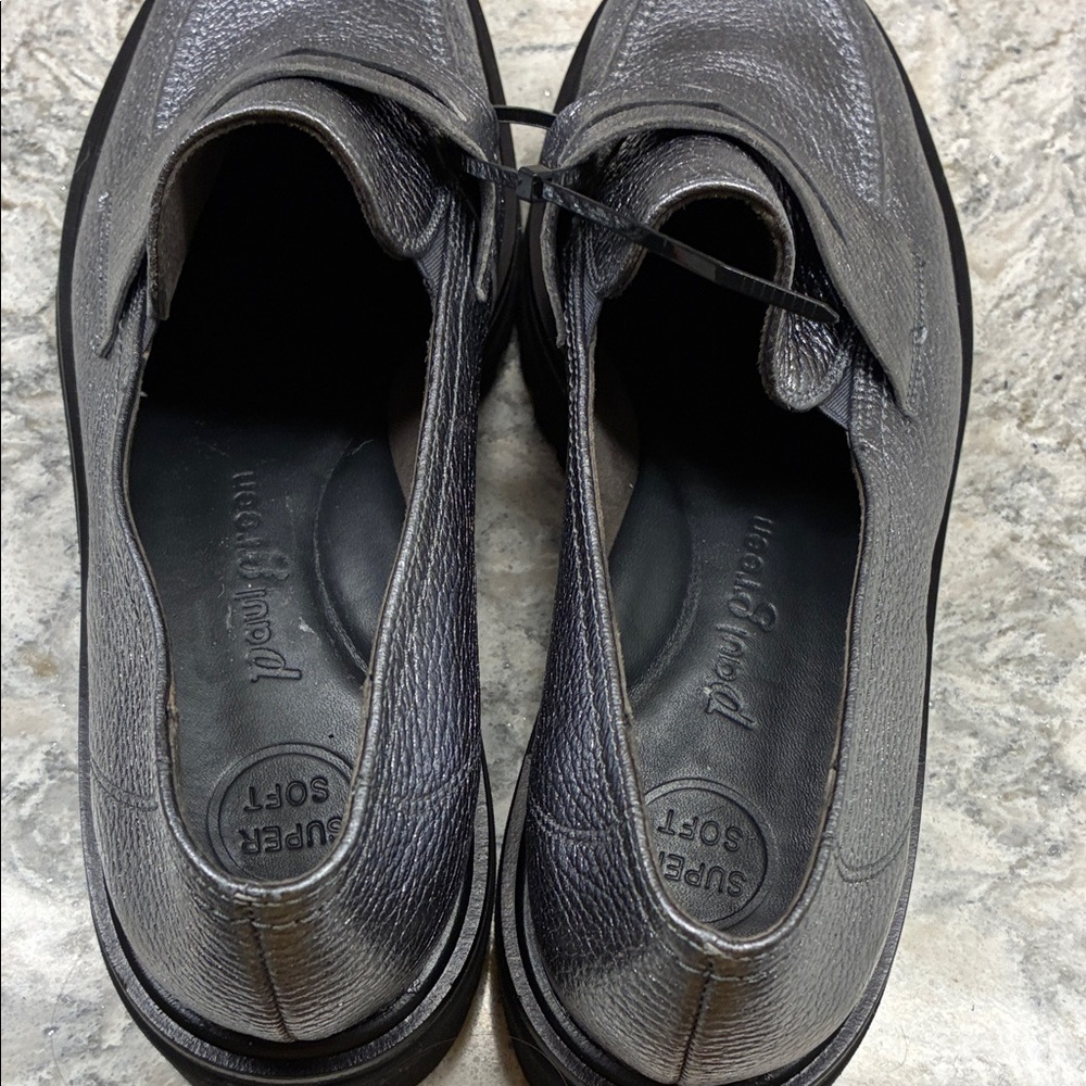$429 Women Paul Green Loafers Lug Sole Metallic Pewter Wellesley Silver 10.5 11 - Picture 9 of 12
